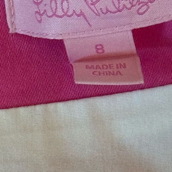 Lily Pulitzer Chic Pink Mini Mara Skirt White Lace Embroidered Womens Size 8 - Picture 7 of 9